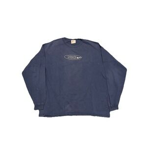 Vintage 90s Nike Center Logo Fader T Shirt XL Made In USA Blue